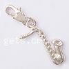 Zinc Alloy Lobster Clasp Charm, Musical Instrument, plated, cadmium free  Approx 