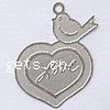 Filigree Stainless Steel Stamping Pendant, Heart, word love, original color Approx 1mm 