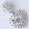 Zinc Alloy European Pendants, Heart, plated, without troll nickel, lead & cadmium free Approx 5mm 