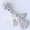 Zinc Alloy European Pendants, Angel, plated, without troll nickel, lead & cadmium free Approx 4mm 
