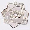 Filigree Stainless Steel Stamping Pendant, Flower, hollow, original color Approx 1.5mm 