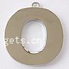 Metal Alloy Alphabet Pendants, Letter O, plated Approx 2mm 