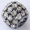 Rhinestone Zinc Alloy Beads, with Zinc Alloy, Flat Round, plated Approx 10mm 