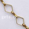 Handmade Brass Chain, plated, rhombus chain 