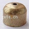 Brass End Cap, Dome, plated Approx 1mm 