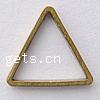 Anillo de cobre amarillo de vinculación, metal, Triángulo, chapado, más colores para la opción, 9x8x0.8mm, 20000PCs/Bolsa, Vendido por Bolsa