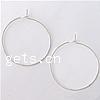 Brass Hoop Earring Components, plated 