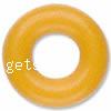 Granos de tapón de goma, Caucho, Donut, amarillo, 7mm,3mm, agujero:aproximado 3mm, 10000PCs/Bolsa, Vendido por Bolsa