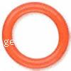 Rubber Stopper Beads, Donut, orange, 15mm,10mm Approx 10mm 