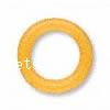 Gummi Stopper Perlen, Kreisring, gelb, 3mm, Bohrung:ca. 2mm, 10000PCs/Tasche, verkauft von Tasche