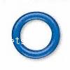Gummi Stopper Perlen, Kreisring, seeblau, 3mm, Bohrung:ca. 2mm, 10000PCs/Tasche, verkauft von Tasche