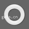 Gummi Stopper Perlen, Kreisring, weiß, 3mm, Bohrung:ca. 2mm, 20000PCs/Tasche, verkauft von Tasche
