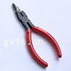 Ferronickel Round   Flat Nose Plier, with Plastic, red 