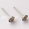 Stainless Steel Earring Stud Component, original color 