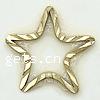 Brass Linking Ring, Star, plated, flower cut 