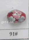 Handmade Lampwork Beads, Drum, 12x14mm, Sold by PC