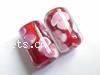 Handmade Lampwork Beads, Round tube, 8X16mm, Sold by PC