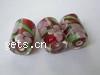 Handmade Lampwork Beads, Round tube, 12x12mm, Sold by PC