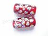 Handmade Lampwork Beads, Round tube, 8x15mm, Sold by PC