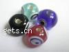 Handmade Lampwork Beads, Rondelle, 7x10mm, Sold by PC