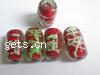 Handmade Lampwork Beads, Round tube, 10x18mm, Sold by PC