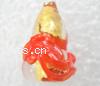 Gold Foil Lampwork Beads, calabash, 14x12mm, Sold by PC