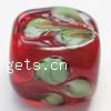 Handmade Lampwork Beads, Cube, 10x11mm, Sold by PC