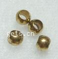Brass Crimp Beads, Drum, plated, smooth 1.5mm Approx 0.6mm 