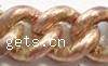 Brass Chain, plated, twist oval chain 3mm 