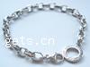 Sterling Silver Chain Bracelet, 925 Sterling Silver, plated, oval chain .5 Inch 