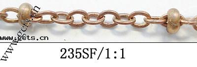Латунная цепочка с овальными звеньями, Латунь, Овальная форма, Много цветов для выбора, не содержит кадмий, 2mm, 100м/Strand, продается Strand