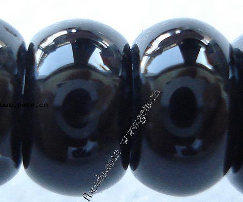 Perles Agates Noires naturelles, agate noire, rondelle, multiple tailles pour le choix, Longueur:Environ 16 pouce, Vendu par brin