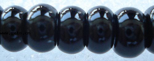 Perles Agates Noires naturelles, agate noire, rondelle, multiple tailles pour le choix, Longueur:Environ 16 pouce, Vendu par brin