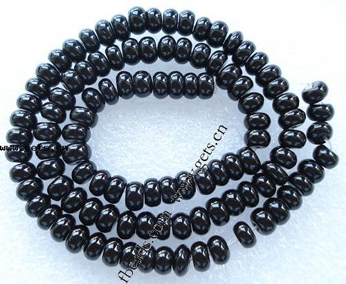 Natural Black Agate Beads, Rondelle, more sizes for choice, Length:Approx 16 Inch, Sold By Strand