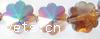 Flower Crystal Beads, half-plated 10mm Inch 