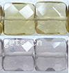 Chinese Crystal Beads, Faceted Square, 4mm, Sold per 13-  Strand