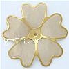 Brass Flower Finding, plated Approx 1.5mm 