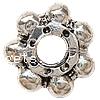 Zinc Alloy European Beads, Flower, plated, without troll cadmium free Approx 4mm 