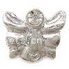 Rhinestone Zinc Alloy European Beads, Butterfly, plated, without troll & with rhinestone nickel, lead & cadmium free Approx 5mm 