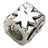 Zinc Alloy European Beads, Cube, plated Approx 4.5mm 