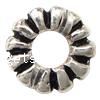 Zinc Alloy Large Hole Beads, Flower, plated cadmium free Approx 2.5mm 