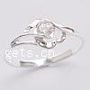 Cubic Zirconia Sterling Silver Finger Ring, 925 Sterling Silver, plated, with cubic zirconia 7mm Approx 18mm, US Ring 