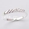 Cubic Zirconia Sterling Silver Finger Ring, 925 Sterling Silver, plated, with cubic zirconia 3mm Approx 17mm, US Ring .5 