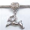 Zinc Alloy European Pendants, Horse, plated, without troll nickel, lead & cadmium free Approx 4.5mm 