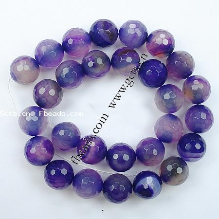 Natural Purple Agate Beads, Round, more sizes for choice & faceted, Hole:Approx 1-1.5mm, Length:15 Inch, Sold By Strand