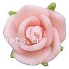 Flower Polymer Clay Beads, layered, pink, 13mm 