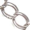 Iron Double Link Chain, plated, twist oval chain 