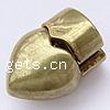 Brass European Clip, Heart, plated lead & cadmium free Approx 3mm 