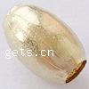 Messing glatt Perlen, oval, plattiert, nahtlos, keine, 12x8mm, Bohrung:ca. 4mm, 2000PCs/Tasche, verkauft von Tasche
