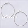 Messing Hoop Ohrringe, Kreisring, plattiert, keine, 59x54x2mm, verkauft von Paar
